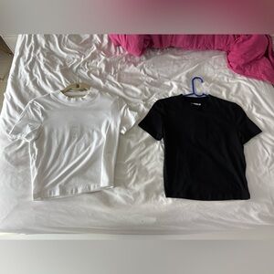 ZARA White and Black T-Shirt Set BRAND NEW